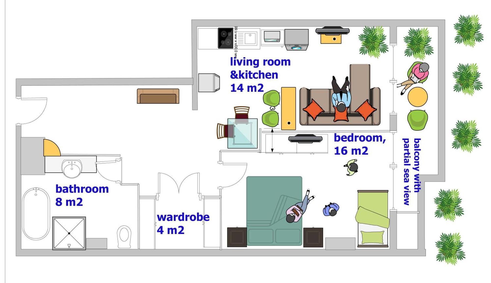 Karon Hill Family Apart 72 M2 Seaview المظهر الخارجي الصورة